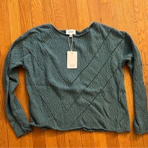 NWT | Heyson | Dark Teal Chevron Textured Sweater | Size M